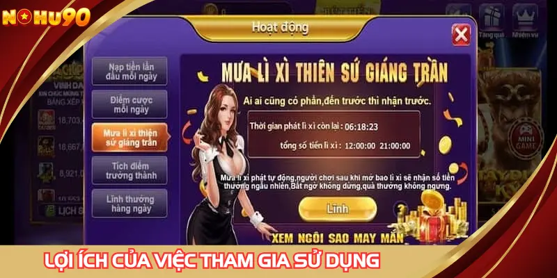 Lợi ích của việc tham gia sử dụng tại trang game